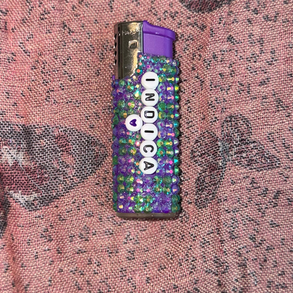 Indica💜💚 (purple & green) Pixie Flame refillable torch lighter