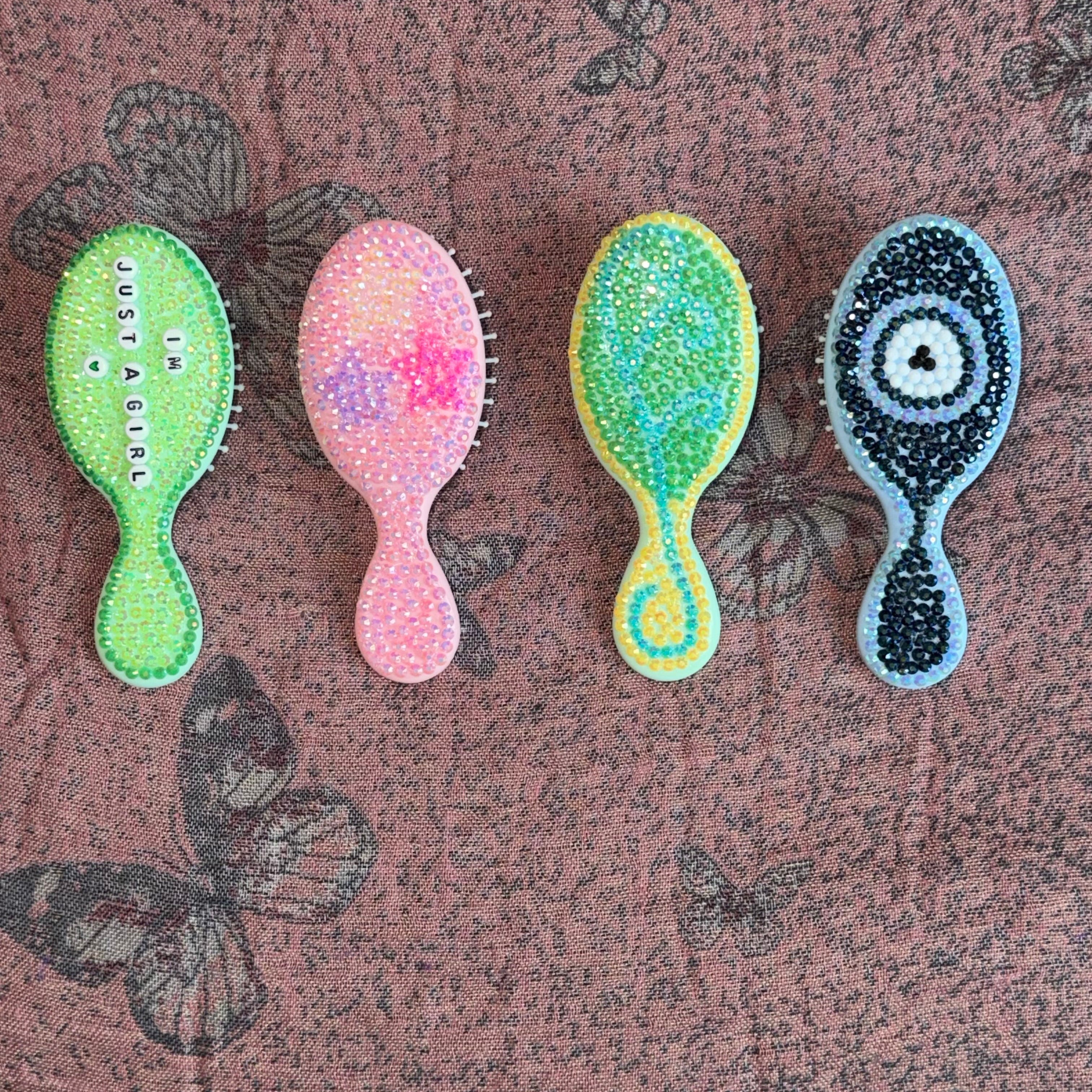 Pixie Glow Mini Brush - Green and yellow with a blue swirl💚💛 🩵